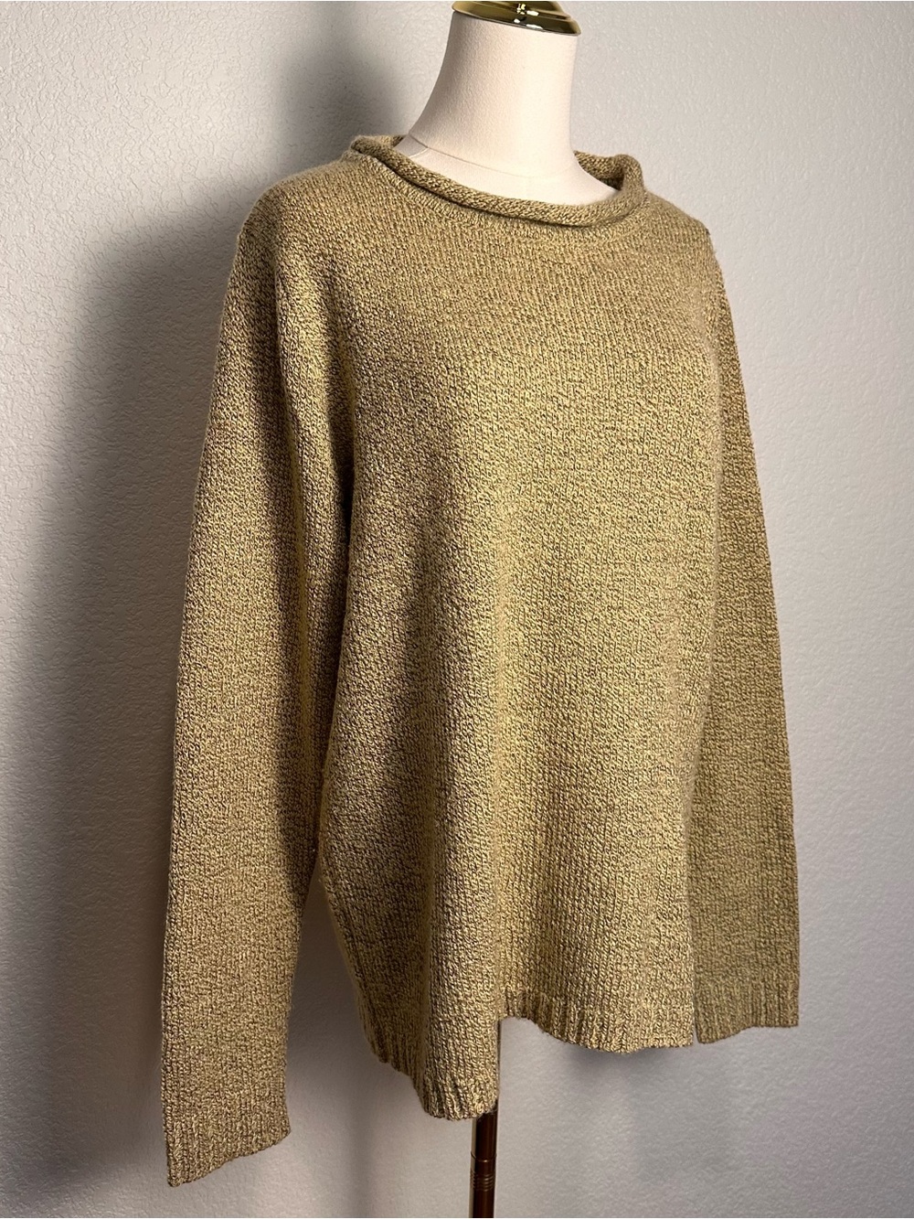 Bobbie Brooks Neutral Taupe Crewneck Sweater